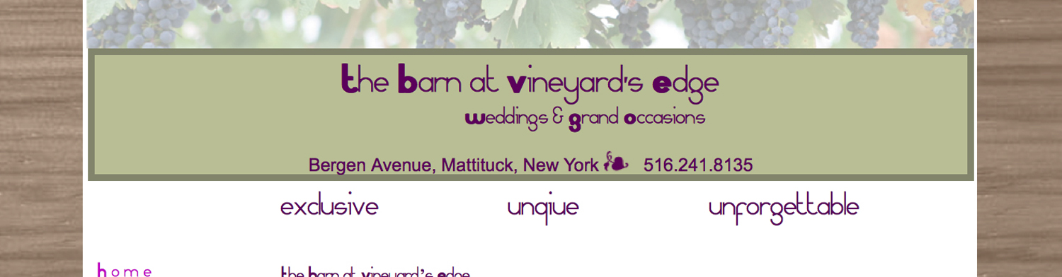 The Barn at Vineyards Edge Home Page